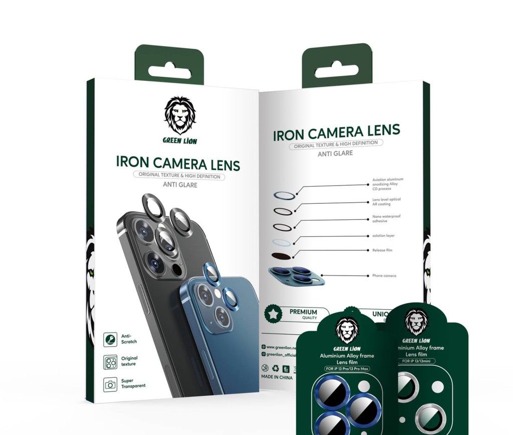محافظ لنز آیفون 13Pro/13ProMax گرین لاین مدل Green Lion Iron Camera Lens
